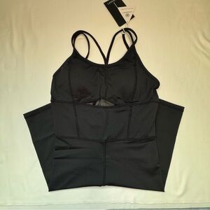LOVESOFT Unitard Straps Support‎ Workout Athleisure Black Jumpsuit Size S